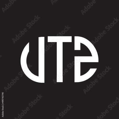 UTZ letter logo design on black background. UTZ creative initials letter logo concept. UTZ letter design.