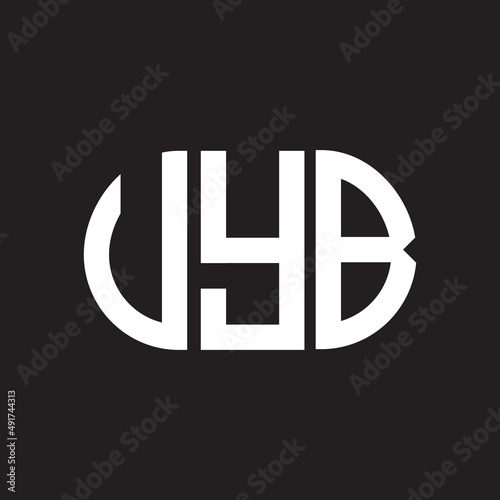 UYB letter logo design on black background. UYB creative initials letter logo concept. UYB letter design.