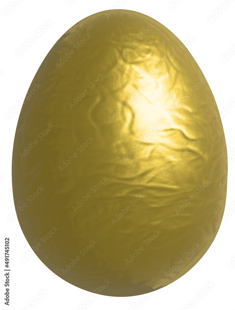 Realistic illustration of a 3D golden egg, vector. Stock Vector | Adobe