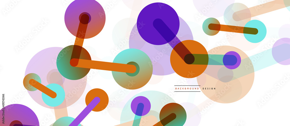Line points connections geometric abstract background. Circles connected by lines. Trendy techno business template for wallpaper, banner, background or landing Line points connections geometric abstract background. Circles connected by lines. Trendy techno business template for wallpaper, banner, background or landing