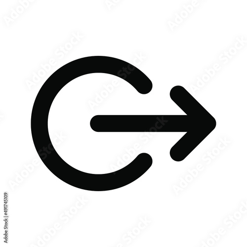 Logout icon. exit sign. vector illustration
