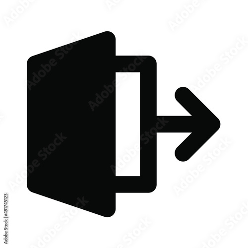 Logout icon. exit sign. vector illustration