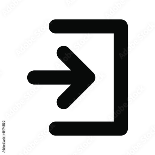 Logout icon. exit sign. vector illustration