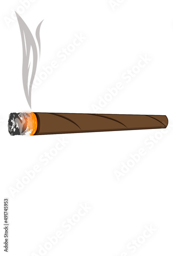Marijuana Cigar Illustration 