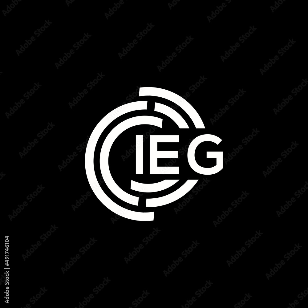 IEG letter logo design on black background. IEG creative initials letter logo concept. IEG letter design. IEG letter logo design on black background. IEG creative initials letter logo concept. IEG letter design.