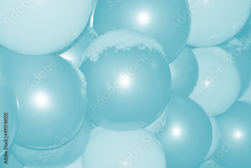 Abstract blue balloons background