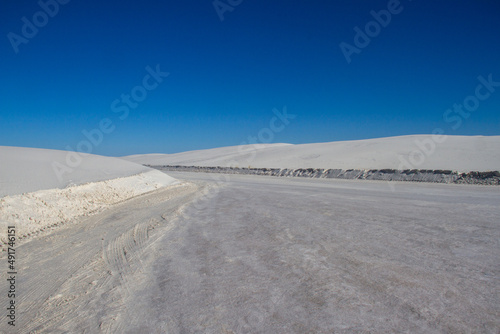 road through White Sands National Park