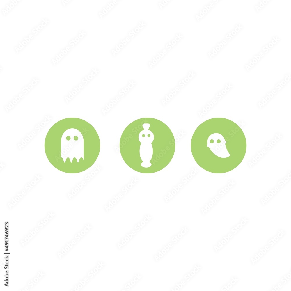 Ghost icon, avatar, cartoon, symbol inspiration design Ghost icon, avatar, cartoon, symbol inspiration design