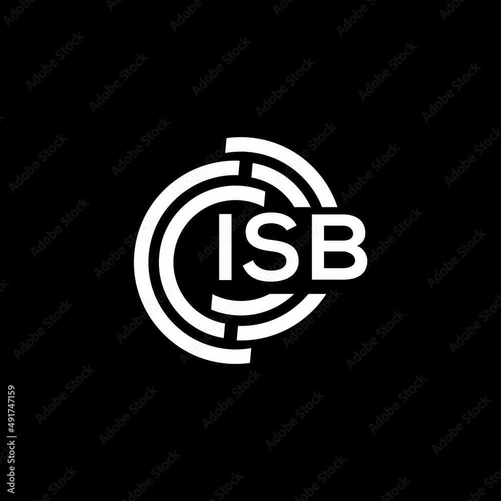 ISB letter logo design. ISB monogram initials letter logo concept. ISB letter design in black background. ISB letter logo design. ISB monogram initials letter logo concept. ISB letter design in black background.