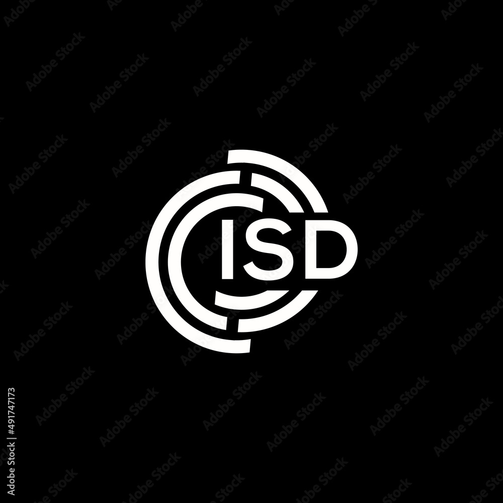 ISD letter logo design. ISD monogram initials letter logo concept. ISD letter design in black background. ISD letter logo design. ISD monogram initials letter logo concept. ISD letter design in black background.