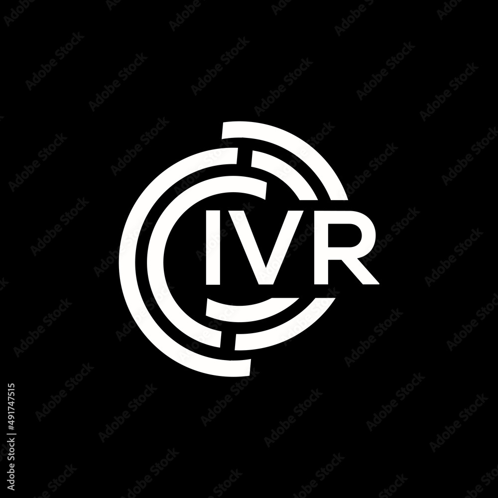 IVR letter logo design. IVR monogram initials letter logo concept. IVR letter design in black background. IVR letter logo design. IVR monogram initials letter logo concept. IVR letter design in black background.