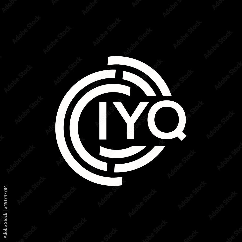 Obraz premium IYQ letter logo design. IYQ monogram initials letter logo concept. IYQ letter design in black background.