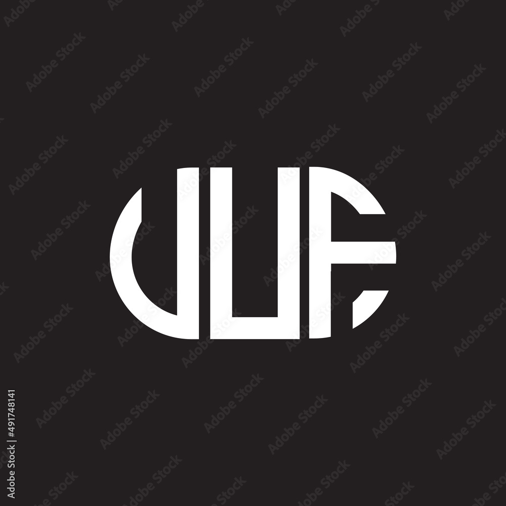 UUF letter logo design on black background. UUF creative initials letter logo concept. UUF letter design. UUF letter logo design on black background. UUF creative initials letter logo concept. UUF letter design.