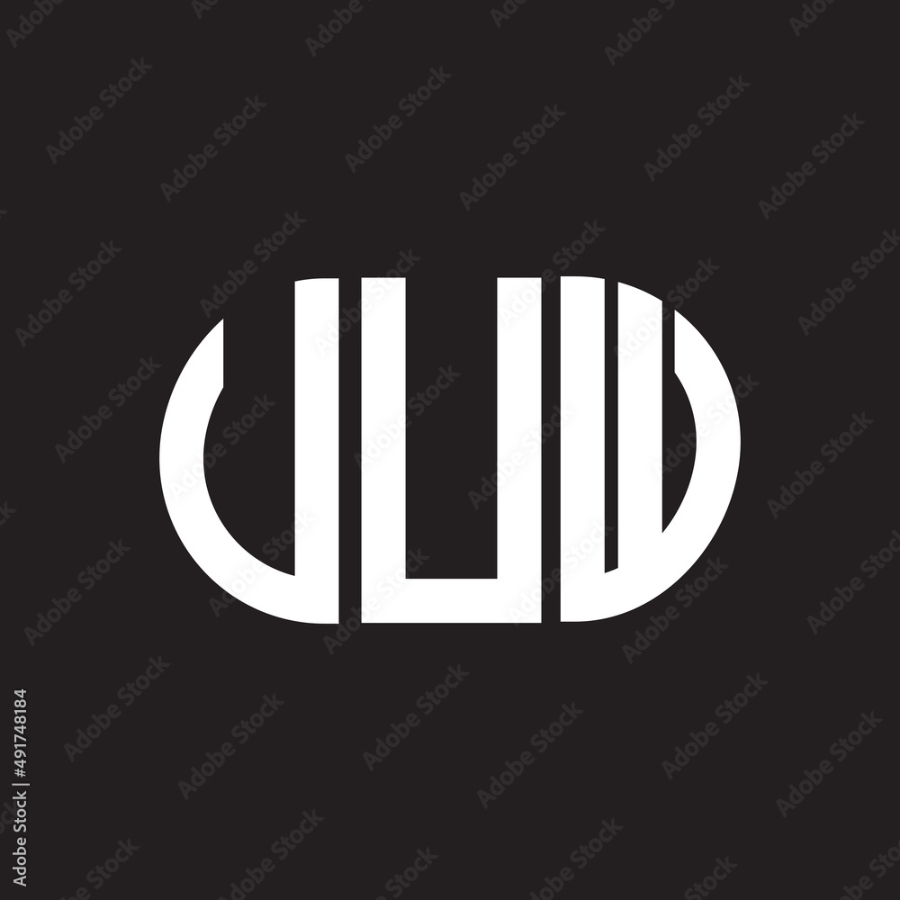 UUW letter logo design on black background. UUW creative initials letter logo concept. UUW letter design. UUW letter logo design on black background. UUW creative initials letter logo concept. UUW letter design.