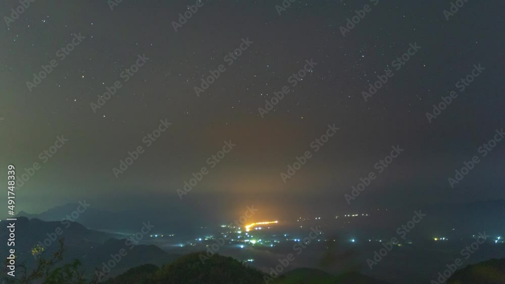 timelapse star at night over city view timelapse star at night over city view