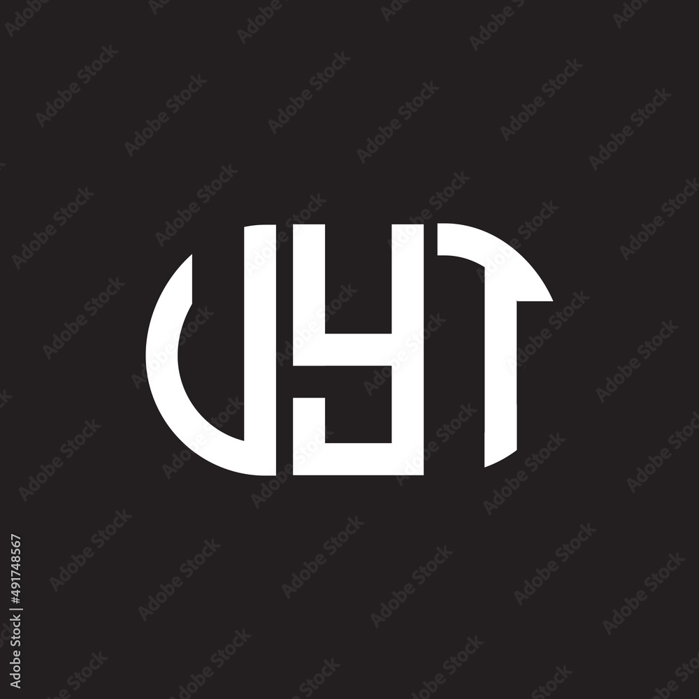 UYT letter logo design on black background. UYT creative initials letter logo concept. UYT letter design.