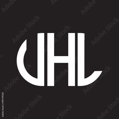 VHL letter logo design. VHL monogram initials letter logo concept. VHL letter design in black background.