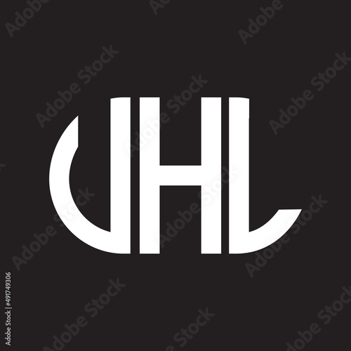 VHL letter logo design. VHL monogram initials letter logo concept. VHL letter design in black background. photo