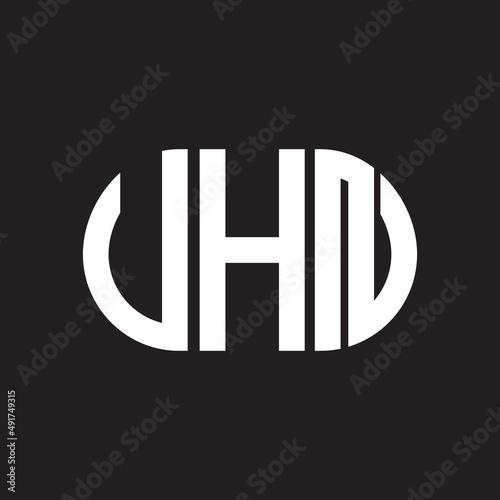 VHN letter logo design. VHN monogram initials letter logo concept. VHN letter design in black background.