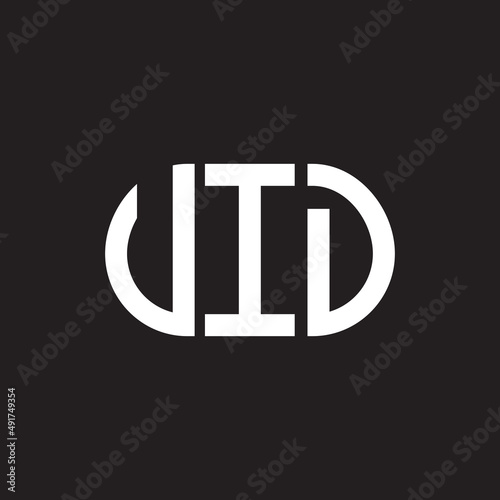 VID letter logo design. VID monogram initials letter logo concept. VID letter design in black background. photo