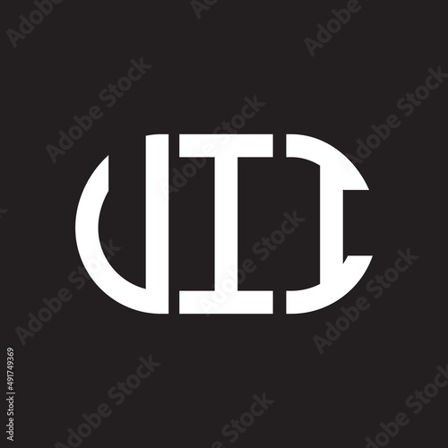VII letter logo design. VII monogram initials letter logo concept. VII letter design in black background.
