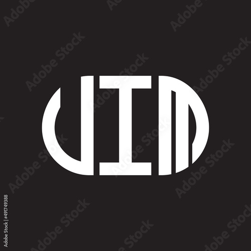 VIM letter logo design. VIM monogram initials letter logo concept. VIM letter design in black background.