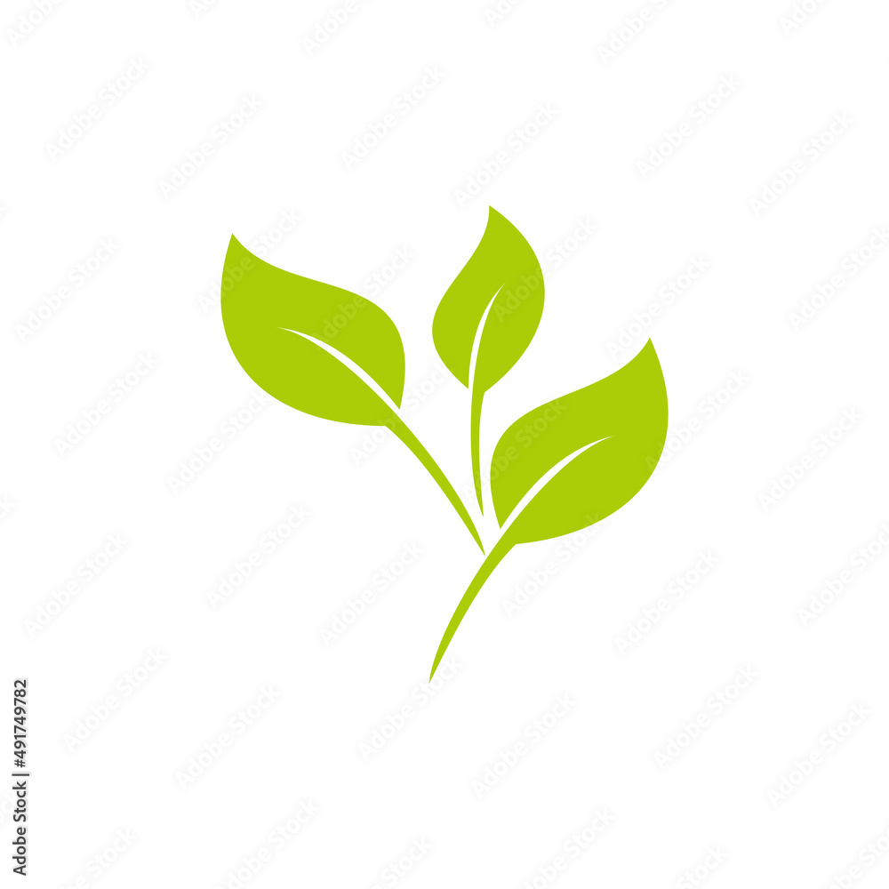 green leaf icon vector on white background green leaf icon vector on white background