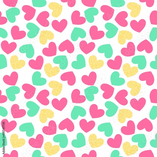 seamless pattern with hearts