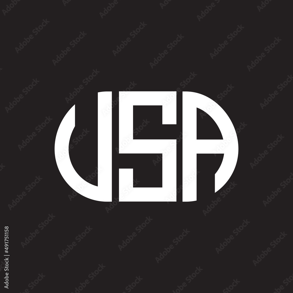 VSA letter logo design. VSA monogram initials letter logo concept. VSA letter design in black background. VSA letter logo design. VSA monogram initials letter logo concept. VSA letter design in black background.