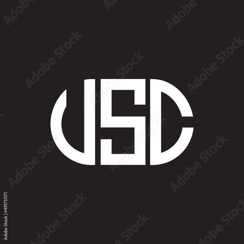 VSC letter logo design. VSC monogram initials letter logo concept. VSC letter design in black background. photo