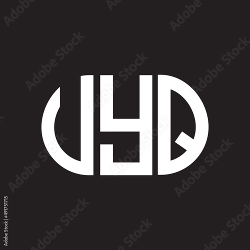 VYQ letter logo design. VYQ monogram initials letter logo concept. VYQ letter design in black background.