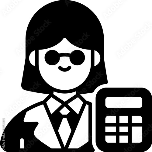 accountant glyph icon