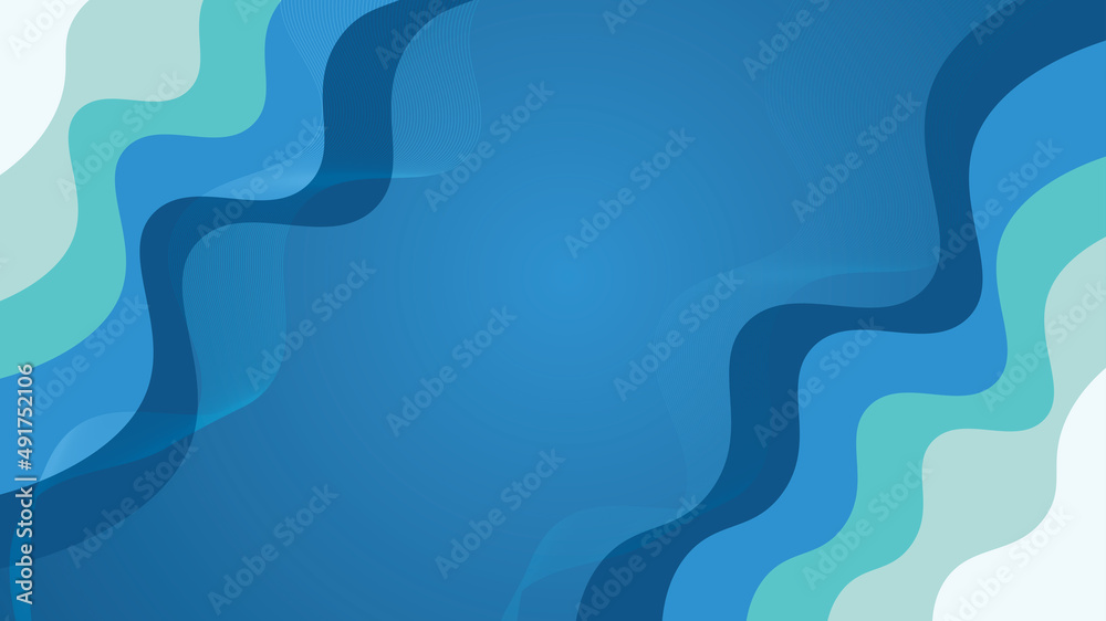 Modern blue abstract stylish wave background design Free Vector ...