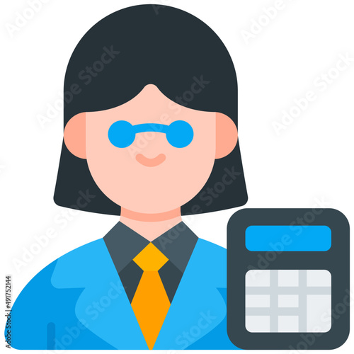 accountant flat icon