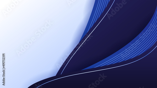Modern dark blue abstract background paper shine and layer element vector for presentation design. Suit for business, corporate, institution, party, festive, seminar, and talks.