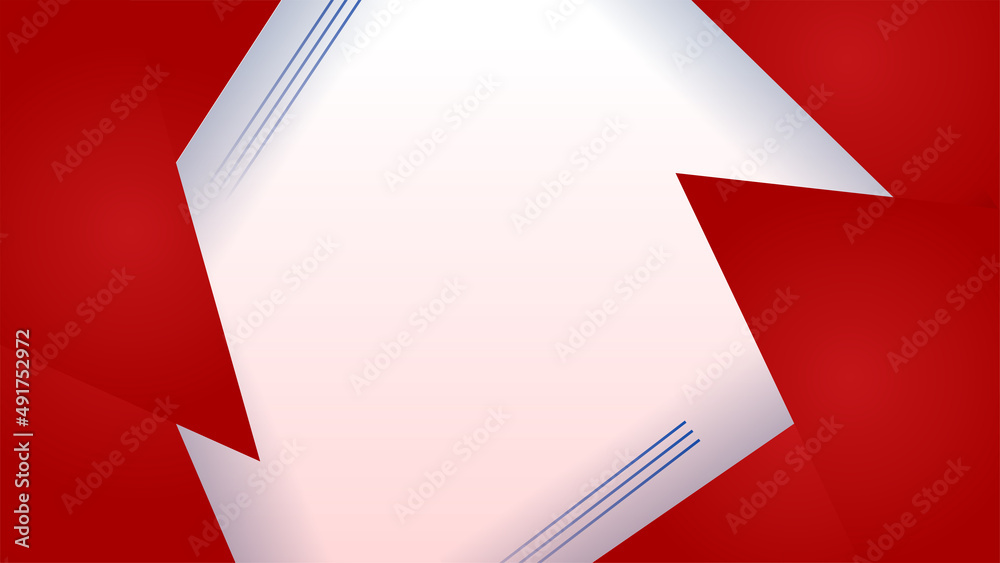 Modern red abstract background paper shine and layer element vector for presentation design. Suit for business, corporate, institution, party, festive, seminar, and talks.