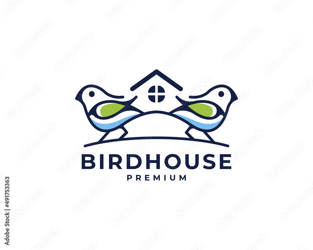 Bird House Icon Logo Design Inspiration Bird House Icon Logo Design Inspiration