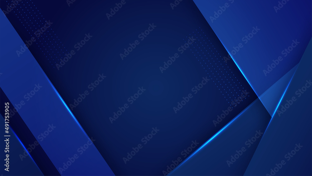 Modern dark blue abstract background paper shine and layer element vector for presentation design. Suit for business, corporate, institution, party, festive, seminar, and talks.