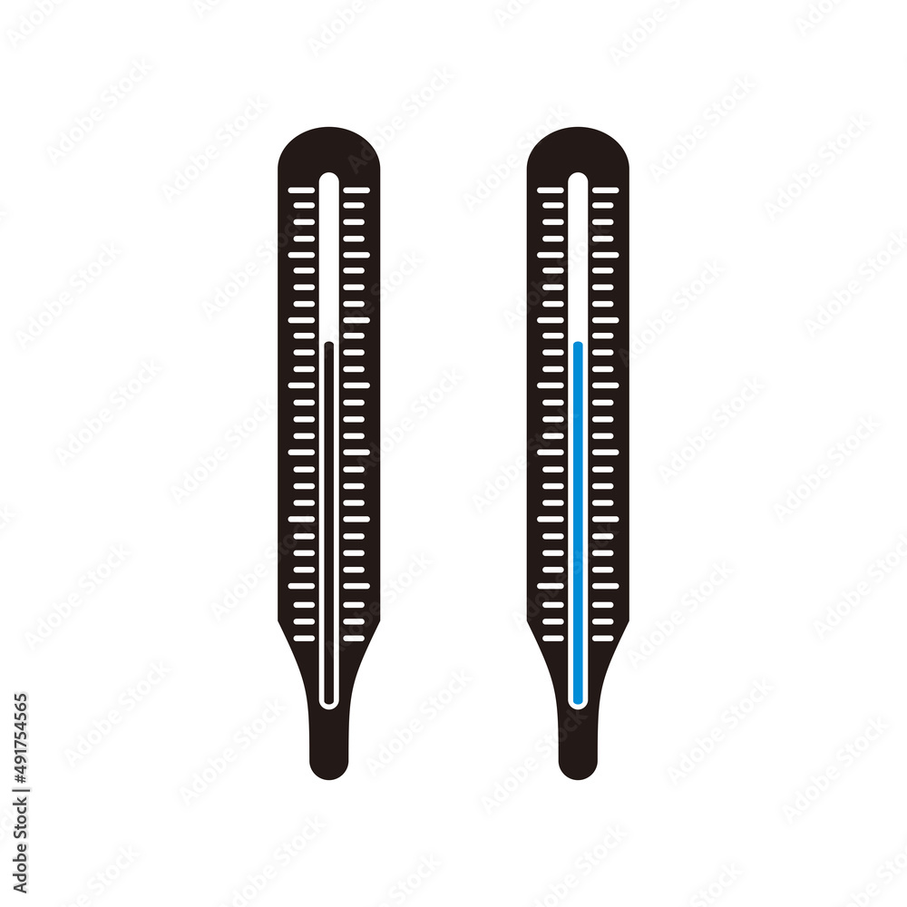 Thermometer set icon vector illustration sign Thermometer set icon vector illustration sign