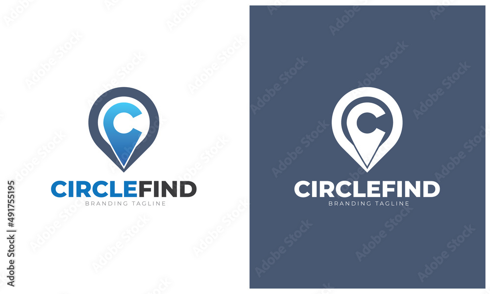 Letter C Logo Template - Monogram C Logotype. Travel Logo Idea