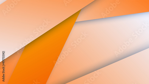 Modern orange yellow abstract background paper shine and layer element vector for presentation design. Suit for business  corporate  institution  party  festive  seminar  and talks.