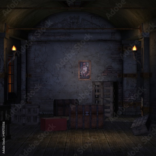 3d illustration of an dark wicked place
