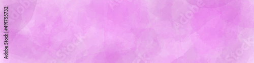 Watercolor panoramic background texture soft pink abstract morning light. pink watercolor background with texture and abstract white center and cloudy painted border design. 