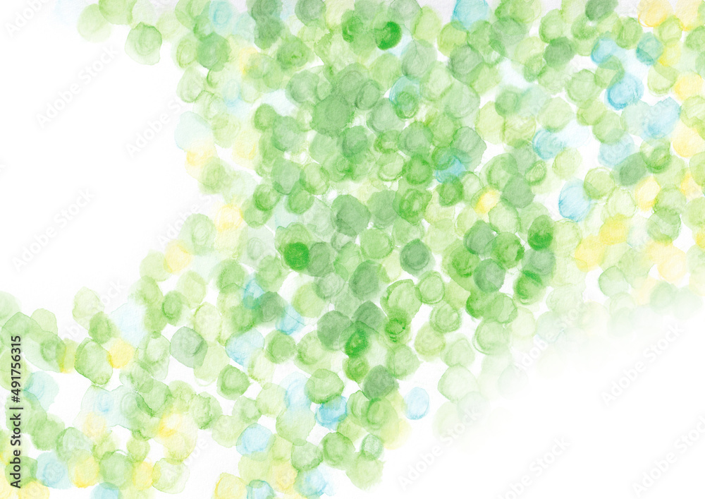 水彩 新緑 緑 背景イラスト 水彩 新緑 緑 背景イラスト