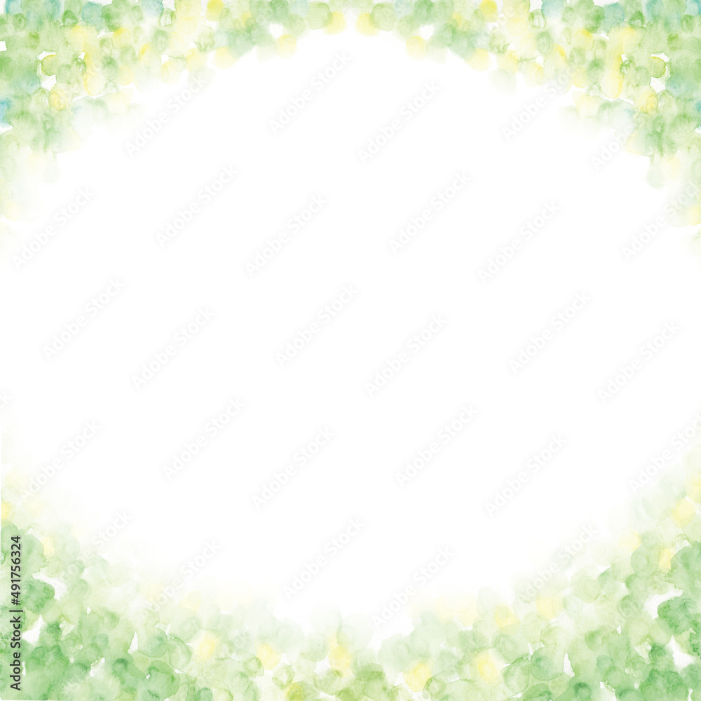 水彩 新緑 緑 背景イラスト Stock Illustration Adobe Stock