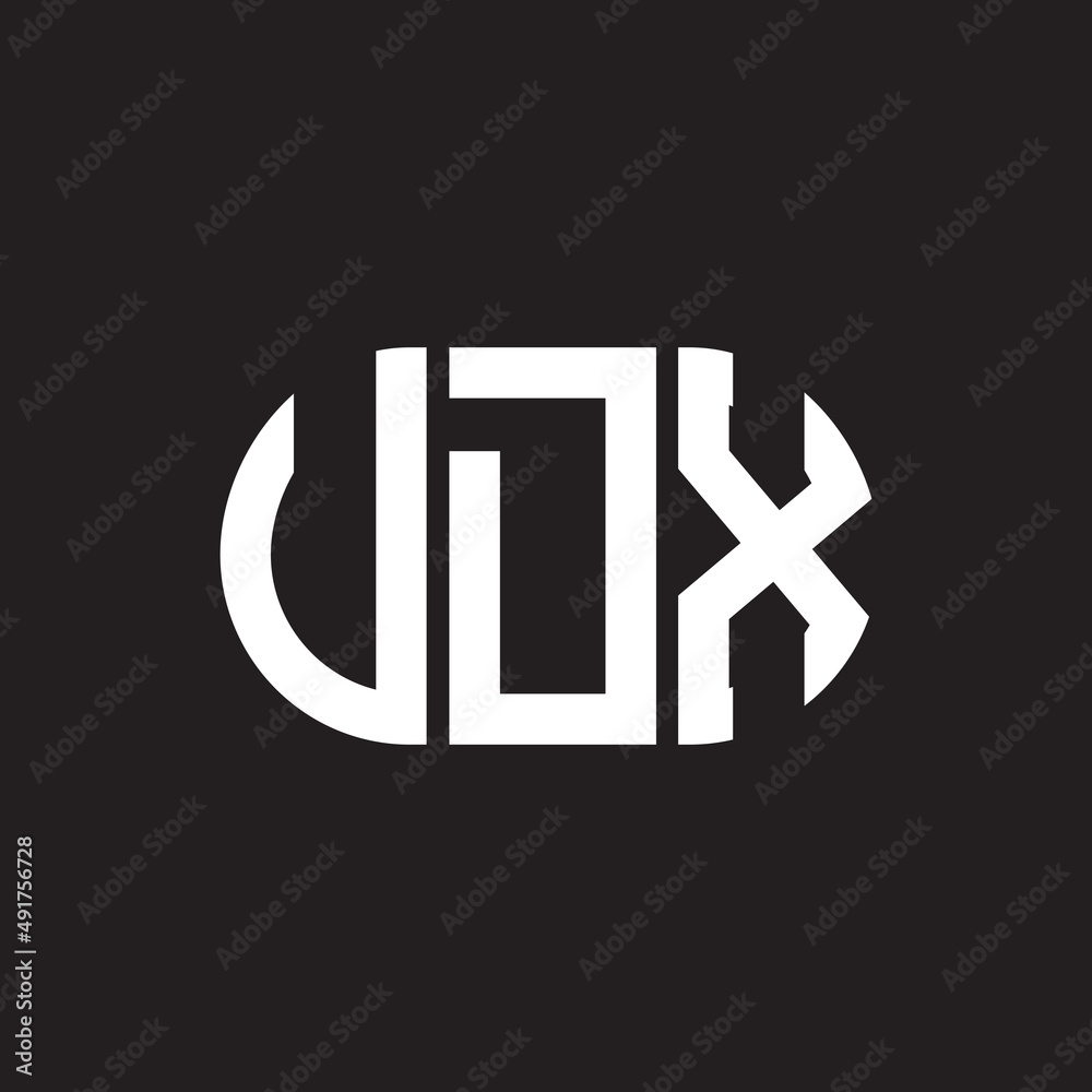 VDX letter logo design. VDX monogram initials letter logo concept. VDX letter design in black background.