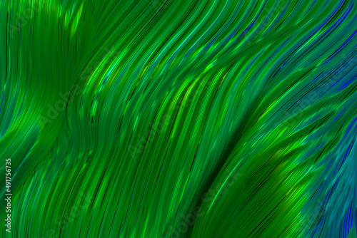 abstract light green wavy striped dynamic surface modern futuristic overlay curve geometry distortion pattern.