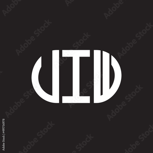 VIW letter logo design. VIW monogram initials letter logo concept. VIW letter design in black background. photo