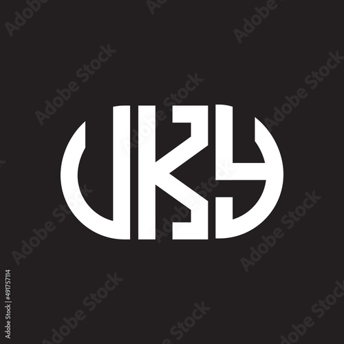 VKY letter logo design. VKY monogram initials letter logo concept. VKY letter design in black background. photo