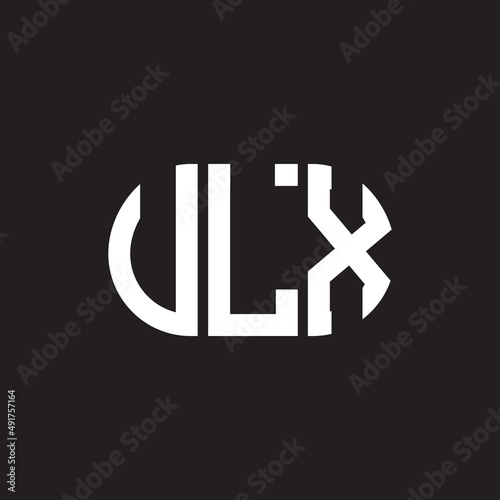 VLX letter logo design. VLX monogram initials letter logo concept. VLX letter design in black background. photo